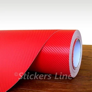 Pellicola carbonio ROSSO 3D cm 50x75 adesivo CAST car wrapping auto moto - Foto 1 di 1