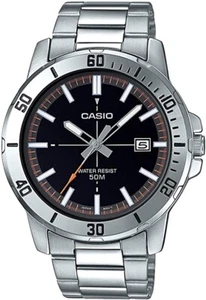 CASIO MTP-VD01D-1E2VUDF OROLOGIO UOMO ACCIAIO NERO DATA 43mm SOTTOCOSTO - Foto 1 di 5