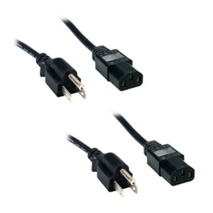 Comprehensive Standard PC Power Cord 3' (2-pieces) - Picture 1 of 2