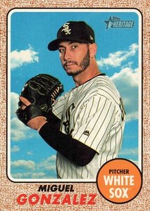 2017 Topps Heritage #640a Miguel Gonzalez Chicago White Sox
