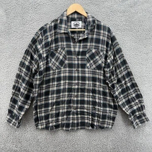 Camicia di flanella Blue Ridge Western Wrangler uomo XL con bottoni manica lunga a quadri - Foto 1 di 7