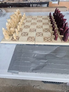 Isle of Lewis Chess set Available in 3 colours + Folding board - Picture 1 of 13
