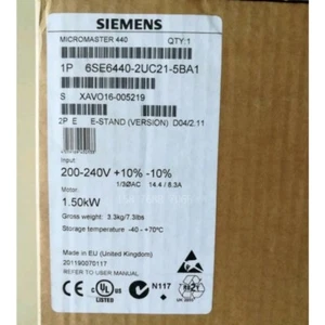 New Siemens 6SE6 440-2UC21-5BA1 6SE6440-2UC21-5BA1 MICROMASTER440 without filter - Picture 1 of 1