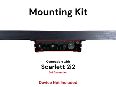 Desk Mount Kit for Focusrite Scarlett 2i2 (3rd Gen) - Under Desk Mount Brackets - Image 1 of 4