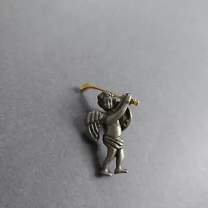 Angel Golf Golfer Silver Toned Hat Jacket Lapel Pin - Picture 1 of 2