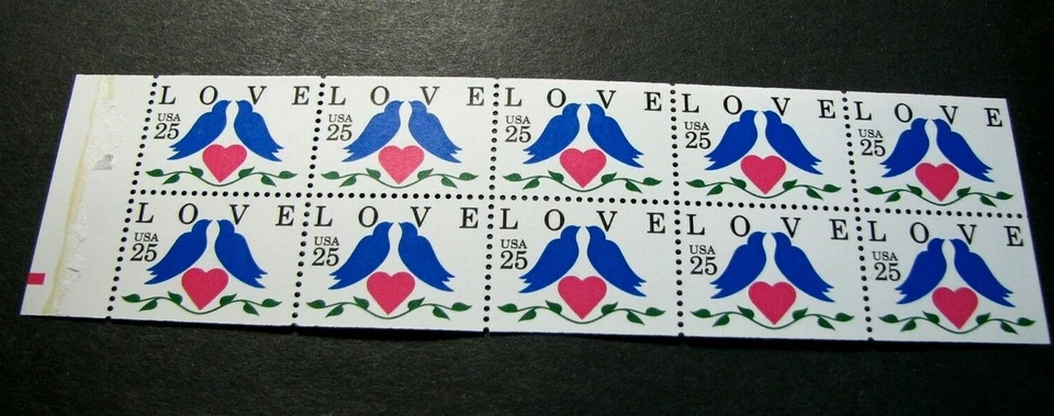 US Booklet Panes Scott# 2441a Love-Birds  MNH  Pane of 10 (see note) L328 - Image 1 of 1