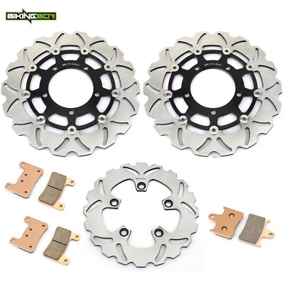 2005 2006 GSX-R GSXR 1000 GSXR1000 3PC Front Rear Brake Rotors Pads For Suzuki - Image 1 of 4