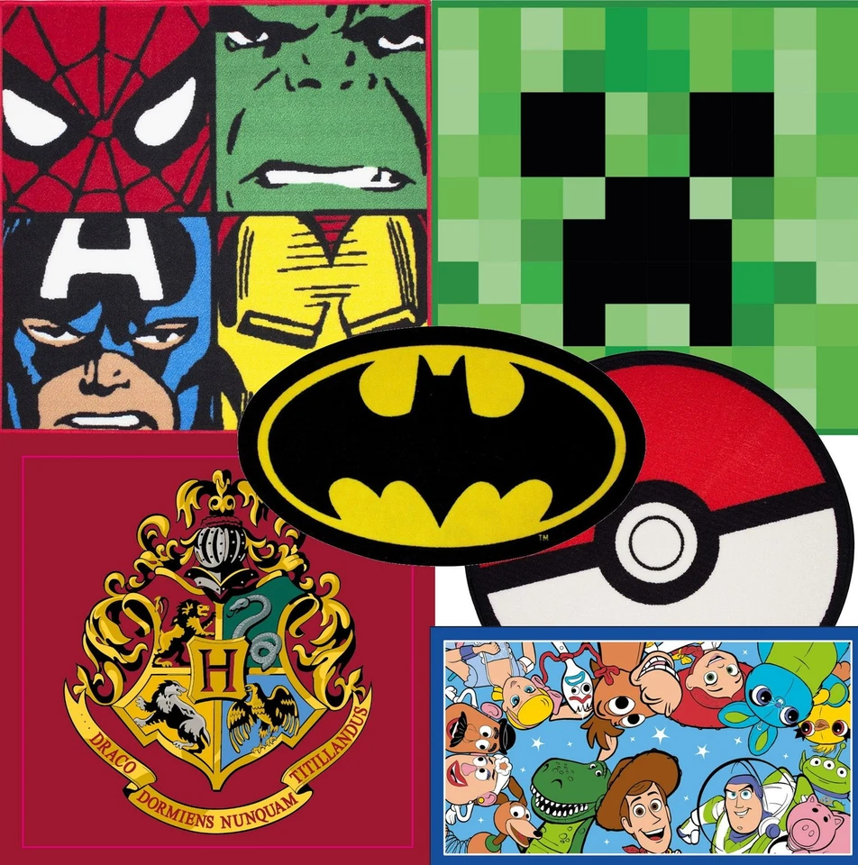 Official Licensed Character Shaped Rug Boys Girls Matches Bedding Rugs Minecraft - Image 1 of 1