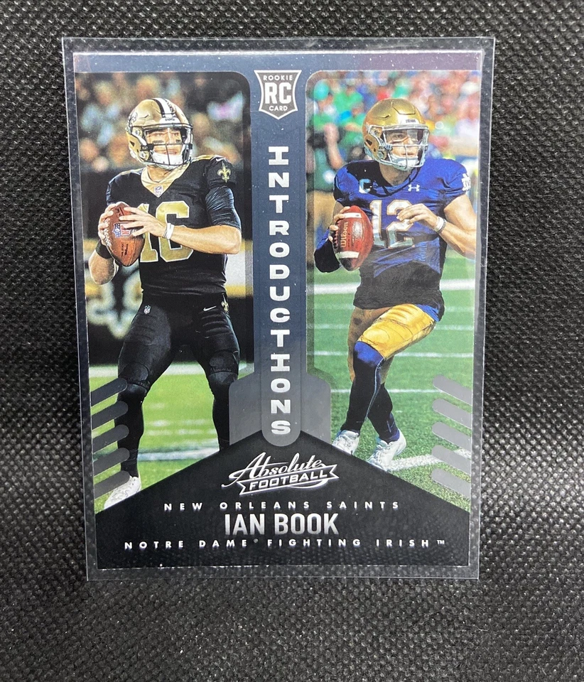 Ian Book INT-20 “Introductions” 2021 Panini Absolute Football Insert NFL ND RC - Image 1 of 2