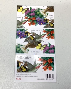 U.S. Stamp Booklet #4153-4156 Pollination Book Of Twenty 41 Cent Stamps Mint NH - Picture 1 of 2