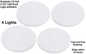 LED Flush Mount 4.5" Lights - 4 Pack RV Teardrop Travel Trailer Camper Motorhome - Bild 1 von 5