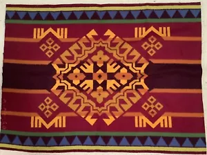 Pendleton seltene Decke Gewicht Jacquard Stoffrest 24”x32” - Bild 1 von 2