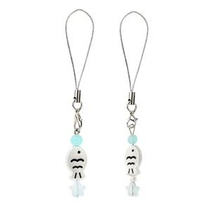 Cute Little Fish Phone Lanyard Cartoon Taiyaki Beaded Mobile Phone Chain - Zdjęcie 1 z 12
