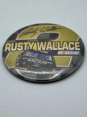 Rusty Wallace #2 Racing Team Nascar Miller Sports Genuine Draft Pin~Button - Image 1 of 3