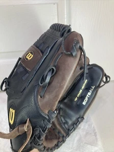 Wilson Elite C2477 13" Right Hand Throw Black and Brown Softball Glove/Mitt. - Picture 1 of 9
