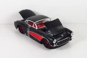Jada 1957 Chevrolet Corvette 57 Chevy Bigtime Muscle Black Diecast Car 1:24 - Picture 1 of 5