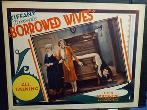 Lobby Card 1930 BORROWED WIVES Rex Lease hide Vera Reynolds Nita Martan Pre-Code