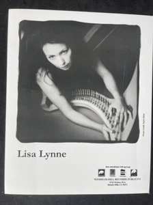 Lisa Lynne, Harp, Press Photo, 8x10 Glossy, Original, 1996, Windham Hill Records - Picture 1 of 1