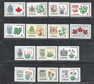 KANADA BRIEFMARKEN #417-429A 14ER SET (NH) VON 1964-66 - Bild 1 von 2