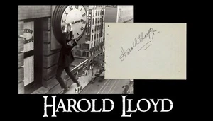HAROLD LLOYD - Firma Autógrafo Firmado Años 30 - Icono de Comedia de Cine Americano - Imagen 1 de 4