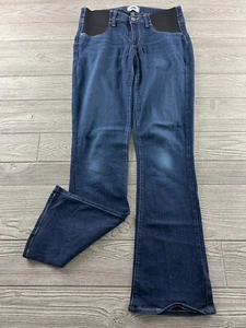 Paige Manhattan Bootcut Maternity Denim Womens Blue Jean Size 30 Side Panal - Picture 1 of 11