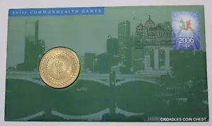 Moneda de 5 dólares de las naciones de la Commonwealth 2006 juegos Aust Post - Imagen 1 de 9