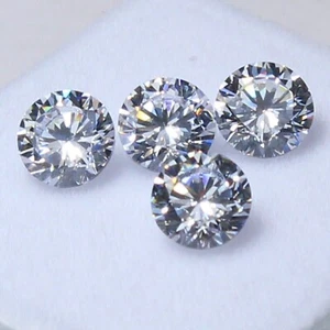 Fancy White Diamond D Color VVS1 4.00 mm 4 Pcs Lot Excellent Round Cut - Picture 1 of 8