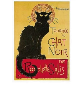 Tournee Du Chat Noir Poster 24x36  Le Chat Noir Black Cat Vintage Wall Art Print - Picture 1 of 8
