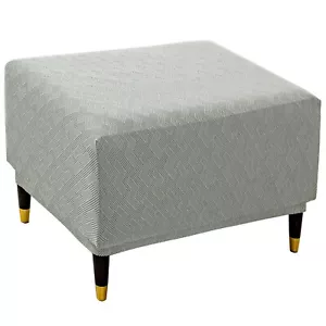 ADPON Square Jacquard Ottoman Covers Ottoman Slipcovers Folding Storage Stool... - Picture 1 of 8