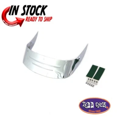 Punta de guardabarros trasero acanalada cromada para Harley Davidson por V-Twin 2007 y superior FLSTF Foto 1 de 4