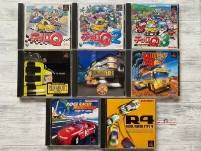 SONY PS 1 Choro Q 1 2 3 Runabout 1 2 Vigilante 8 Ridge Racer Revolution & type 4 - Image 1 of 4