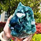 4.76LB Natural green cubic fluorite quartzcrystal mineralspecimen