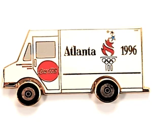 1996 Atlanta Olympics Coca-Cola Delivery Truck Wheels Spin Hat Lapel Pin Ltd Ed - Bild 1 von 1