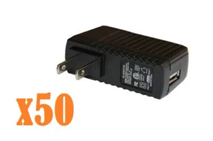 Lots of 50 Wall Charger 5V 1A USB Port Plug for Kindle Fire, Alexa, Android, etc - Picture 1 of 1