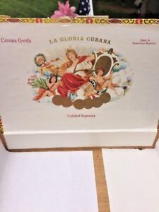 La Gloria Cubana Corona Gorda Humidor Wood Cigar Box Dominican Republic Lift Lid