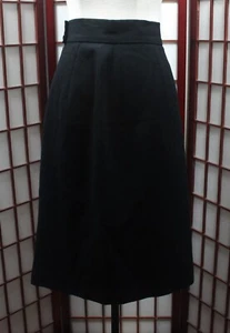 Vintage Jones New York Bleistiftrock Größe 8 einfarbig schwarz knielang 100 % Wolle - Bild 1 von 6