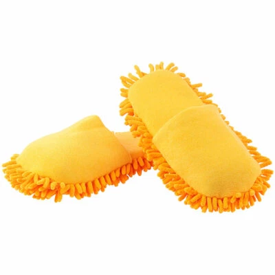 infactory Putz-Hausschuhe mit reinigender Mikrofaser-Sohle, Gr. 39-41 - Bild 1 von 3