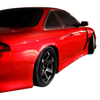 For Nissan 240SX 95-98 Side Skirt Rocker Panels V-Speed Style Fiberglass Wide Foto 1 de 4