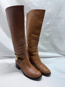 MICHAEL KORS HAMILTON GR. 6M GEPÄCK HELLBRAUN LEDER KNIEHOHE REITSTIEFEL ** - Bild 1 von 9