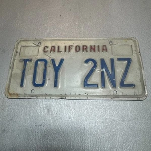 Original 1980 California License Plate #TOY 2NZ - Picture 1 of 2