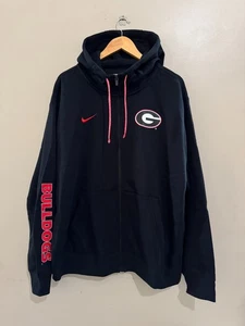 Nike UGA Georgia Bulldogs Football Team Issue PE Sideline FZ Hoodie schwarz Herren L - Bild 1 von 6