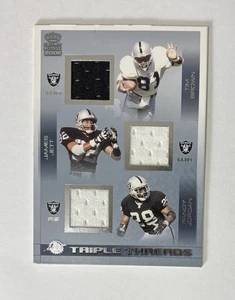 2002 Pacific Crown Royale Triple Threads Tim Brown JamesJett Randy Jordan HOF 14 - Bild 1 von 2
