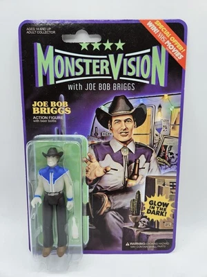 MonsterVision Joe Bob Briggs 3.75 英寸可动人偶在黑暗中发光免运费  — 第 1/4 张图片