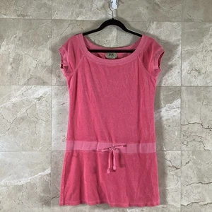 Vintage Juicy Couture Damen Mini Frottee Kleid Medium Pink 00s Y2K Barbiecore Sommer - Bild 1 von 4