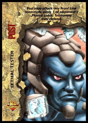 1996 Marvel OverPower Onslaught Post Lethal Tester GH Vintage Trading Card - Image 1 of 2