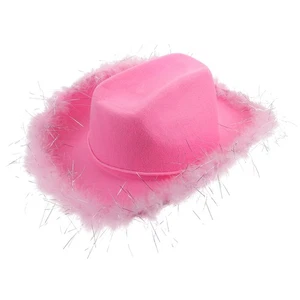 Sombrero de Vaquero Occidental Hombre Niño Festival Fieltro Vaquera Sombreros para Mujer - Imagen 1 de 12