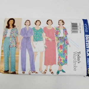Butterick 4950 Misses Petite Shirt skirt pants shorts top PLUS 22W 24W 26W - Picture 1 of 3