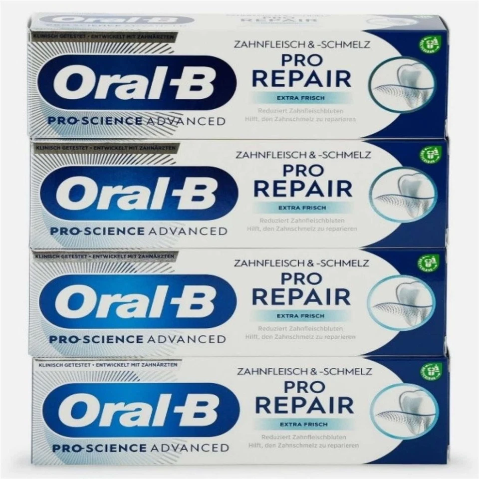 Oral-B Pro-Science Advanced Gum & Enamel Repair Toothpaste 4x75ml - Image 1 of 1