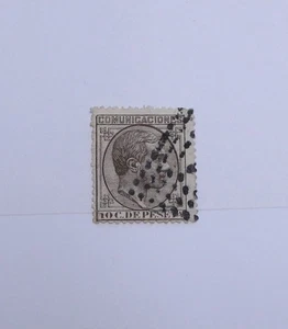 SP084 1878 SPAIN KING ALPHONSE XII 10c Postage Stamp - Bild 1 von 2