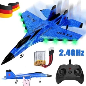 LED RC Flugzeug 2.4GHz Ferngesteuertes Flugzeug Spielzeug für Kinder Erwachsene - Bild 1 von 19
